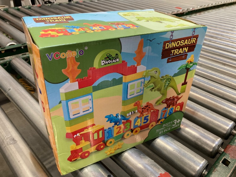 Photo 1 of Dinosaur Building Blocks Toys,Jurassic Theme Building Blocks,With A Counting Train,A Big T-rex,and Three Dinosaurs,Compatible With All Major Brands, Gift For Kids Toddlers Boys Girls Age 3,4,5,6,7,8+