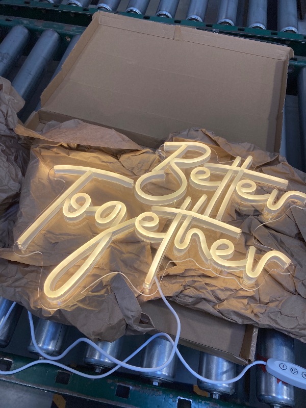 Photo 1 of Better Together LED Neon Sign Night Light for Wall Party Décor Bedroom Room Bar Wedding Home Birthday Art Decoration Christmas with USB Chain Light modulator 5v