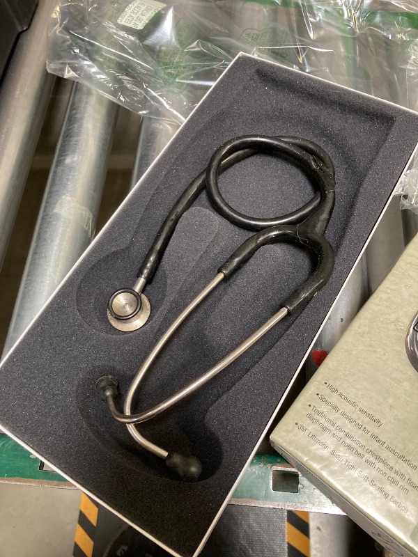 Photo 1 of 3M Littmann Classic II Infant Stethoscope, 2114, Stainless Steel Chestpiece, 28" Black Tube
