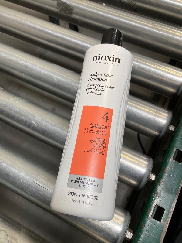 Photo 1 of Nioxin System 4 Scalp + Hair Shampoo | For Colored or Damaged Hair with Progressed Thinning | With Niacinamide and Biotin | 16.9 Fl oz.