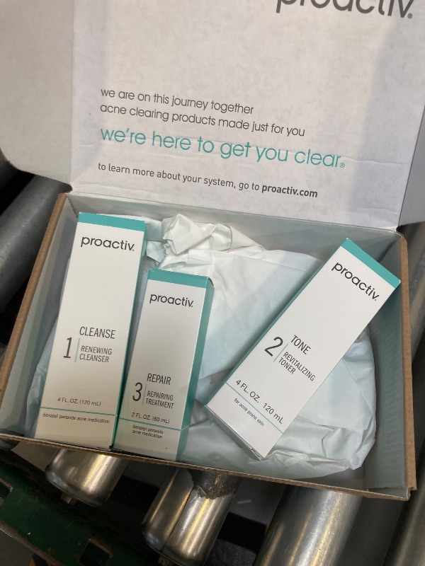 Photo 1 of Proactiv 3 Step Acne Treatment - Benzoyl Peroxide Face Wash, Repairing Acne Spot Treatment for Face And Body, Exfoliating Toner - 60 Day Complete Acne Skin Care Kit