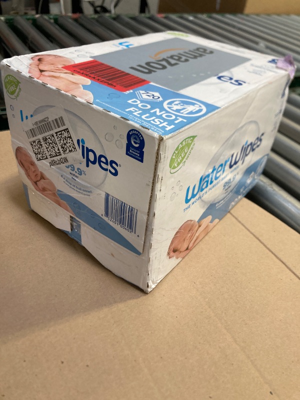 Photo 1 of exp date 09/2026--WaterWipes Plastic-Free Original Baby Wipes, 99.9% Water Based Wipes, Unscented & Hypoallergenic for Sensitive Skin, 60 Count (Pack of 12), 
