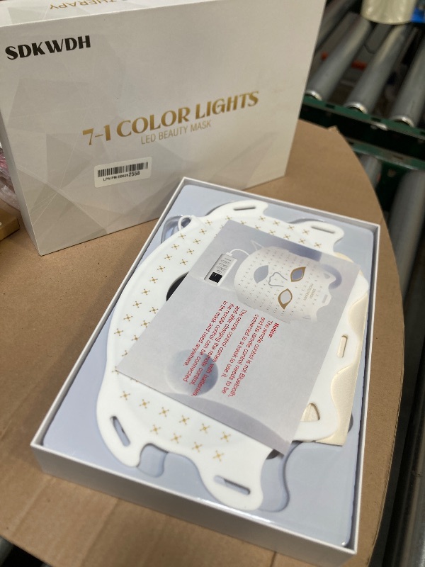 Photo 1 of SDKWDH Red Light Therapy for Face, 7 Colors LED Face Mask Light Therapy At Home, Led Face Mask Light Therapy, White