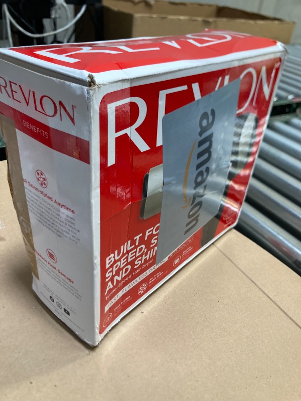 Photo 1 of REVLON Turbo Hair Dryer with Advanced Ionic Technology, Ceramic Coating | Turbo Heat and Cold Shot Features, 1875 Watts for Fast Drying and Shine (Silver)