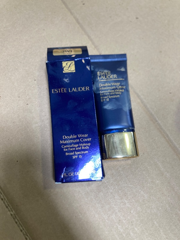 Photo 1 of Double Wear 24-Hour Maximum Cover Camouflage Foundation for Face and Body SPF 15 | Covers Scars & Tattoos, 1.0 Fl Oz, 3W1 Tawny