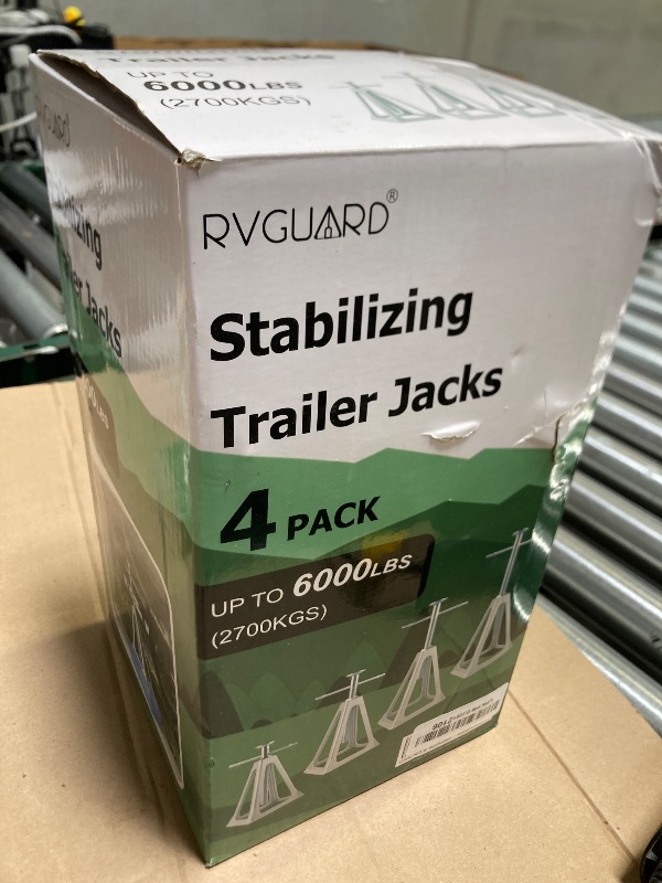 Photo 1 of RVGUARD RV Stack Jacks 4 Pack with Storage Bag, Aluminum Stabilizer Jacks for RV Trailer Camper, Single Support Up to 6000 Lbs, Adjustable from 11" to 17"
