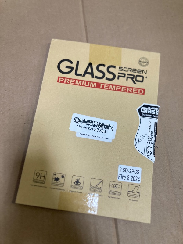Photo 1 of [ 2 Pack] Maomini Tempered Glass Screen Protector for Kindle Fire HD 8 / hd 8 plus Tablet 2024 2022 2020 release 14th 12th 10th Generation shockproof high Definition Protector (Clear, 8 Inch Fire 8 2024/2022/2020)