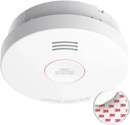 Photo 1 of Siterlink  Detectors 10 Year Battery Operated,UL217-9th Listed Smoke Alarm with Test-Silence Button,Photoelectric Sensor Fire Alarms Smoke Detectors with LED Lights for Home, GS525A (2Pack)