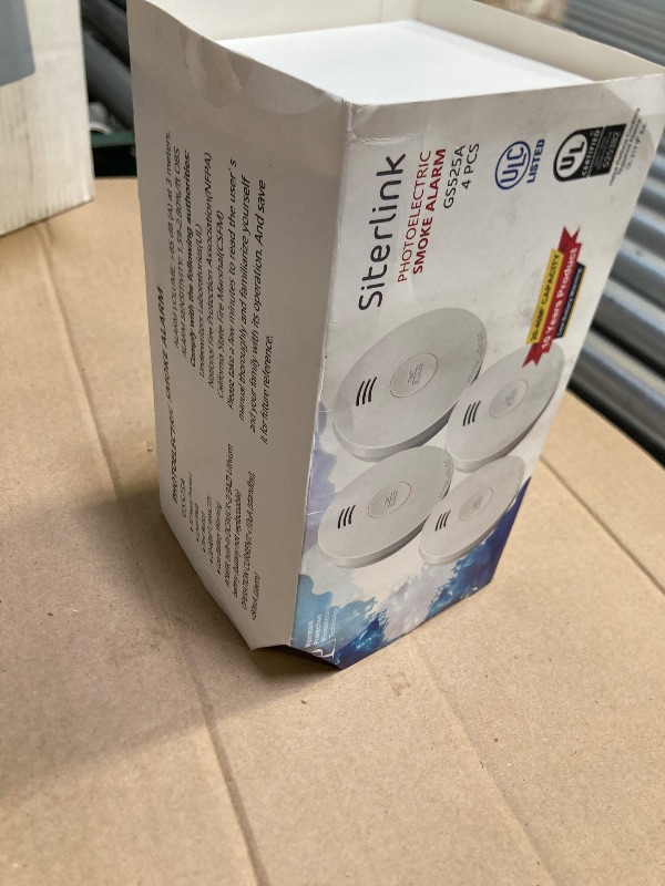 Photo 1 of Siterlink  Detectors 10 Year Battery Operated,UL217-9th Listed Smoke Alarm with Test-Silence Button,Photoelectric Sensor Fire Alarms Smoke Detectors with LED Lights for Home, GS525A (2Pack)