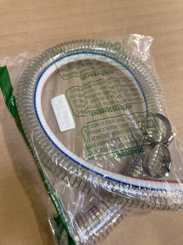 Photo 1 of PEISONGFEI 1 1/4 Inch ID x 1 1/2 Inch OD Heavy-Duty Steel Wire Suction PVC Flexible Tubing High Pressure UV Chemical Resistant Thick Vinyl Hose Tube, 3FT