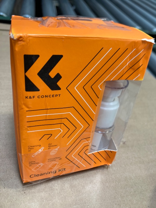 Photo 1 of K&F Concept 10-in-1 Camera Lens Cleaning Kit for DSLR Camera Lens Filter Cell Phones with Advanced Silicone Air Blower*1+Short Nozzle*1+Long Nozzle*1+Cleaning Cloth*6+Cleaning Pen*1+15ML Cleaner*1