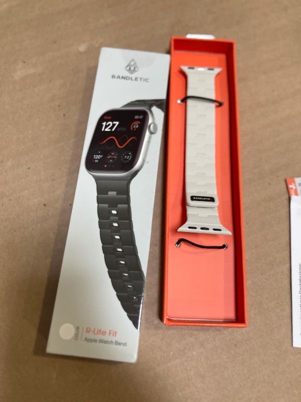 Photo 1 of Bandletic Magnetic Silicone Watch Band Compatible with Apple Watch Bands for Women 40mm 41mm 42mm 38mm, Soft Sport Strong Magnet Strap Replacement for iWatch Series 10 9 8 7 6 5 4 3 2 1, Starlgiht