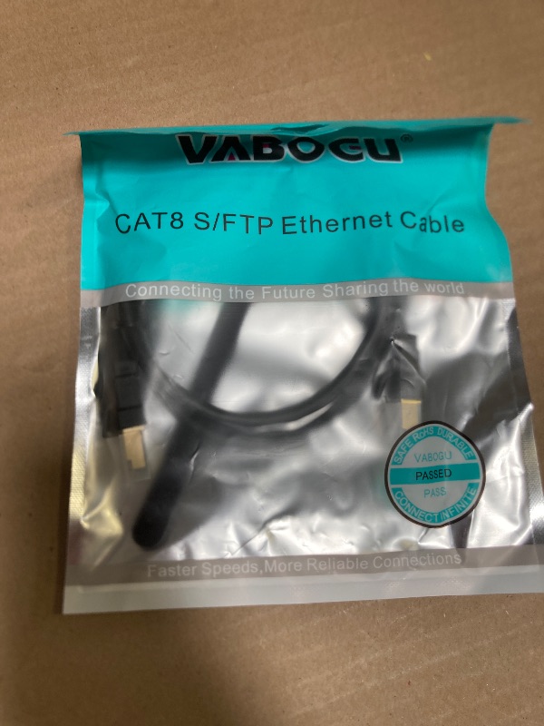 Photo 1 of Vabogu Cat 8 Ethernet Cable, 3ft Heavy Duty High Speed Internet Network Cable, 26AWG, 2000Mhz 40Gbps with Gold Plated RJ45 Connectors, Shielded for Indoor & Outdoor Use