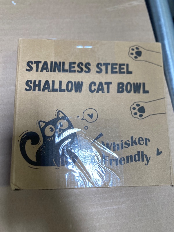 Photo 1 of 4-Pack Stainless Steel Cat Food Bowls – 5.9" Deep, Whisker-Friendly Non-Slip Silicone Base,Easy to Clean Indoor Feeding Dishes(13 OZ)