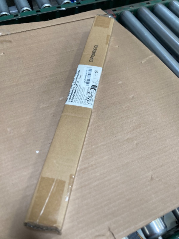 Photo 1 of Amazon Basics Easy to Install Spring Tension Curtain Rod, Adjustable 24-36" Width - Nickel, Classic Finial, 7 Pound Weight Capacity