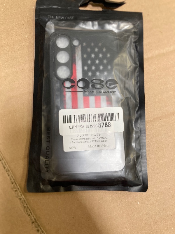 Photo 1 of Tnarru Compatible with Samsung Galaxy S23 Case American Flag Pattern Hard PC Back and Soft TPU Sides Scratchproof Shockproof Protective Case for Samsung Galaxy S23 5G -Black