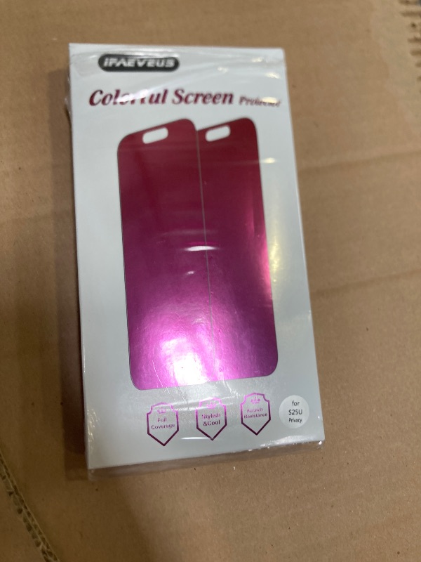 Photo 1 of Ifaeveus 2 Pack for Samsung Galaxy S25 Ultra Privacy Screen Protector[Rose-Purple][0.08s Fingerprint Unlocked] PET 6.9'', Eye Protection, Anti-Bubble, Full Coverage