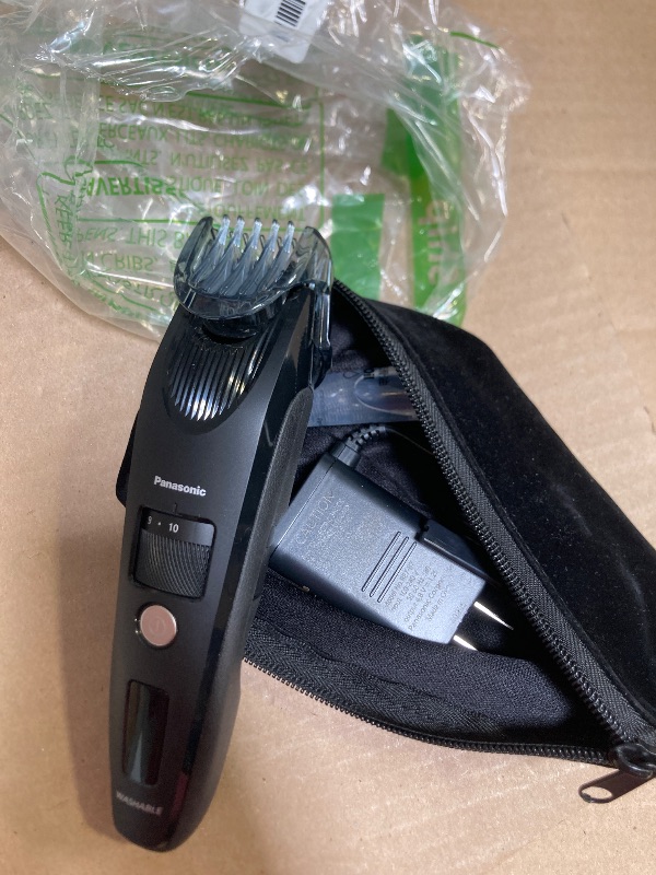 Photo 1 of Panasonic Beard Trimmer for Men Cordless Precision Power, Hair Clipper with Comb Attachment and 19 Adjustable Settings, Washable, ER-SB40-K, 0.5-10mm lengths, 1 Pack