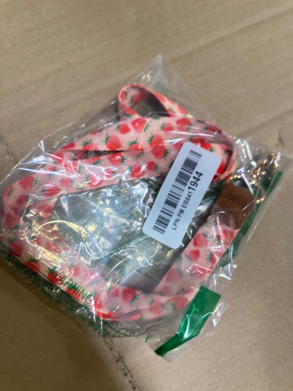 Photo 1 of Knagsfa Badge Lanyard for Keys, Neck Lanyard Strap with Dual Keyrings Metal Hook for ID Badges, Long Cute Lanyard Keychain for Women Girls, Strawberry Flower
