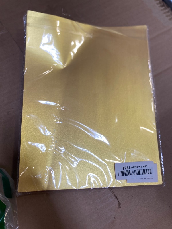 Photo 1 of Koala Metallic Gold Sticker Paper for Inkjet and Laser Printer, 20 Sheets 8.5x11 Inch Golden Printable Sticker Paper for Birthdays Christmas Parties, Gift Decor