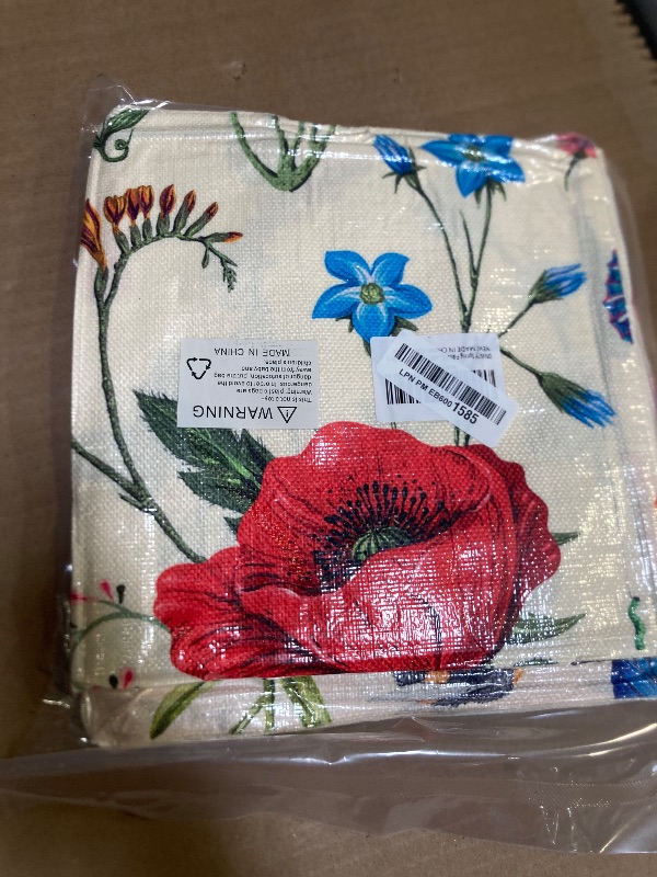 Photo 1 of ONWAY Spring Summer Outdoor Waterproof Pillow Covers 20x20 Inch Set of 4 Floral Farmhouse Throw Pillows Decorative Cushion Cases for Outdoor Couch Sofa Patio Furniture Home Decoration