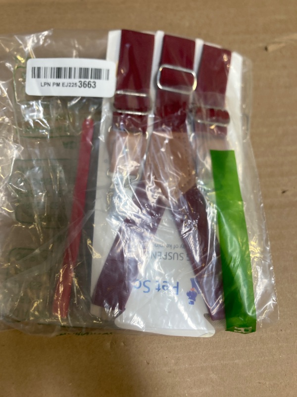 Photo 1 of Pet Soft Dog Suspenders 2 Pieces Female Dog Diaper Suspenders for Dogs Diaper Keeper Suspender for Dogs Skirt, Doggy Dress (Brown & Burgundy, S/M)