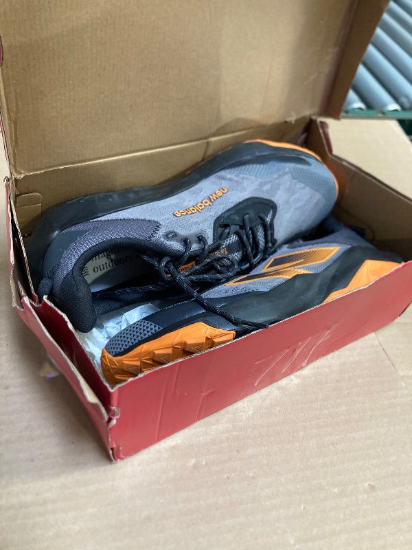 Photo 1 of Size 12--New Balance Men's DynaSoft Nitrel V6 Trail Running Shoe, Castlerock/Phantom/Sizzle, 12 X-Wide