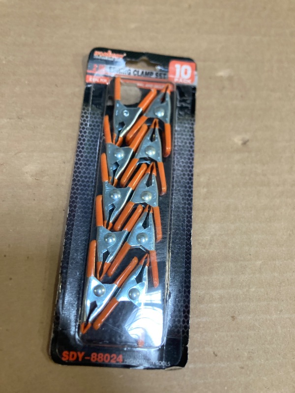 Photo 1 of HORUSDY 10-Piece 2 inch Small Spring Clamp, Spring Metal Spring Clamps, 3/4"-inch Jaw opening