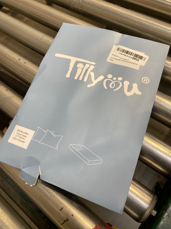 Photo 1 of TILLYOU Toddler Pillowcase 2 Pack with Envelope Closure,Silky Soft Microfiber 13" x 18" Kids Travel Pillow Cases,Blue Clouds & Blue Stars