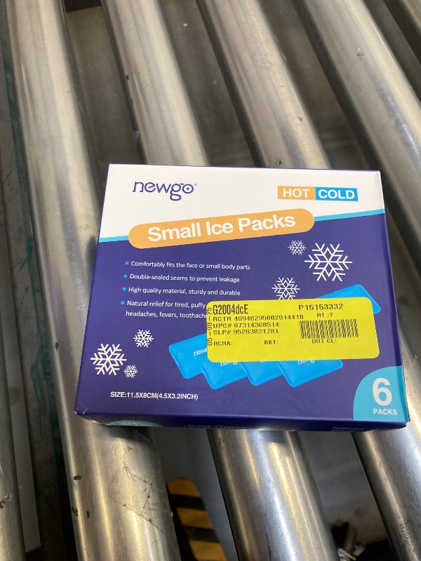 Photo 1 of  NEWGO Small Ice Packs (6 Packs) Gel Cold Packs for Injuries Reusable Face Ice Pack for Face Surgery Teeth Pain Tired Eyes Kid S Boo Boos Bruises 