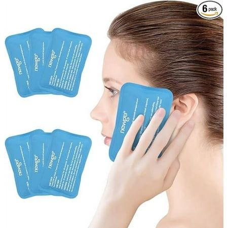 Photo 1 of  NEWGO Small Ice Packs (6 Packs) Gel Cold Packs for Injuries Reusable Face Ice Pack for Face Surgery Teeth Pain Tired Eyes Kid S Boo Boos Bruises 