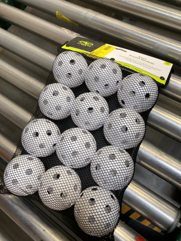 Photo 1 of  Athletic Works Uncrushable 9 Plastic Practice Baseballs White 12 Pack 