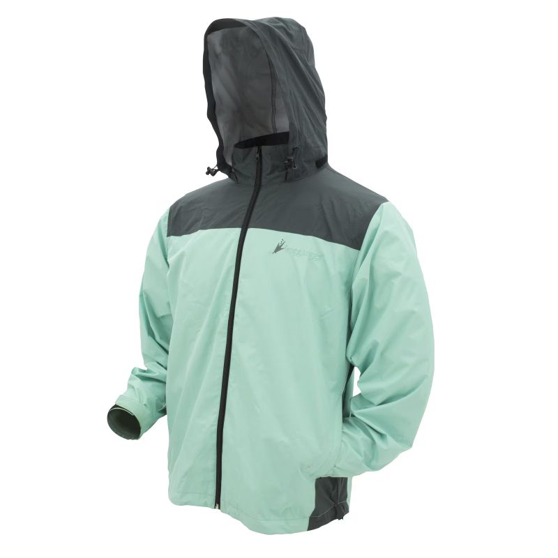 Photo 1 of  Women's Frogg Toggs River Toadz Rain Jacket S/M Seafoam / Gray 