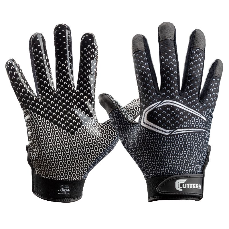 Photo 1 of  Cutters Game Day Receiver Glvs Fade Adult S/M Black Fade 