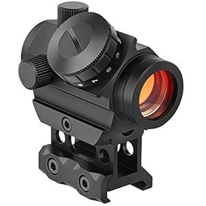 Photo 1 of MidTen 2MOA Red Dot Sight, 1x25mm Reflex Sight Waterproof & Shockproof & Fog-Proof Red Dot Scope with 1 inch Riser Mount, Black