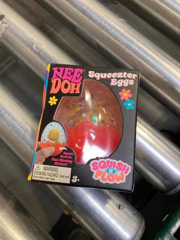 Photo 1 of  Schylling NeeDoh Squeezter Egg - Sensory Squeeze Toy - Cute Character Inside - 2.5" Tall - Color May Vary (Pack of 1) 