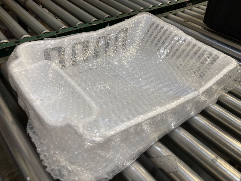 Photo 1 of  STERILITE 2-Piece Large Sink Set Dish Rack Drainer, White (18 L X 13 3/4" W X 5 1/2" H), 3/4" L X 3/4" W X 