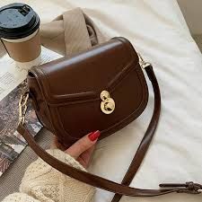 Photo 1 of LinYooLi Genuine Leather Women's Crossbody Bag Vintage Winter Solid Color Messenger Bag Fashion Saddle Shoulder Bags Clothing Accesories