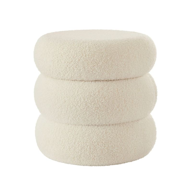 Photo 1 of  Mainstays MS2027704710-27 Boucle Cloud Storage Ottoman, Cream 