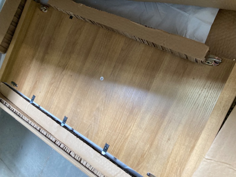 Photo 1 of BOX 1 OF 2 ONLY, MISSING OTHER BOX IN SET, Better Homes & Gardens Juliet Extendable Dining Table, Light Honey Finish