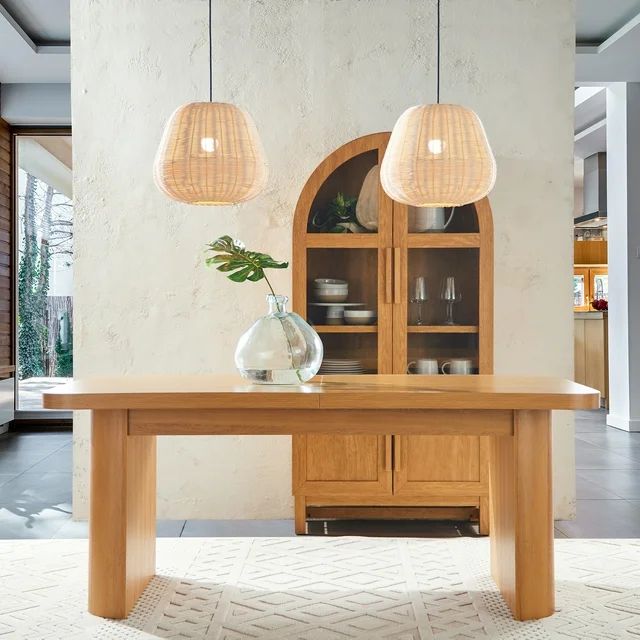 Photo 1 of BOX 1 OF 2 ONLY, MISSING OTHER BOX IN SET, Better Homes & Gardens Juliet Extendable Dining Table, Light Honey Finish