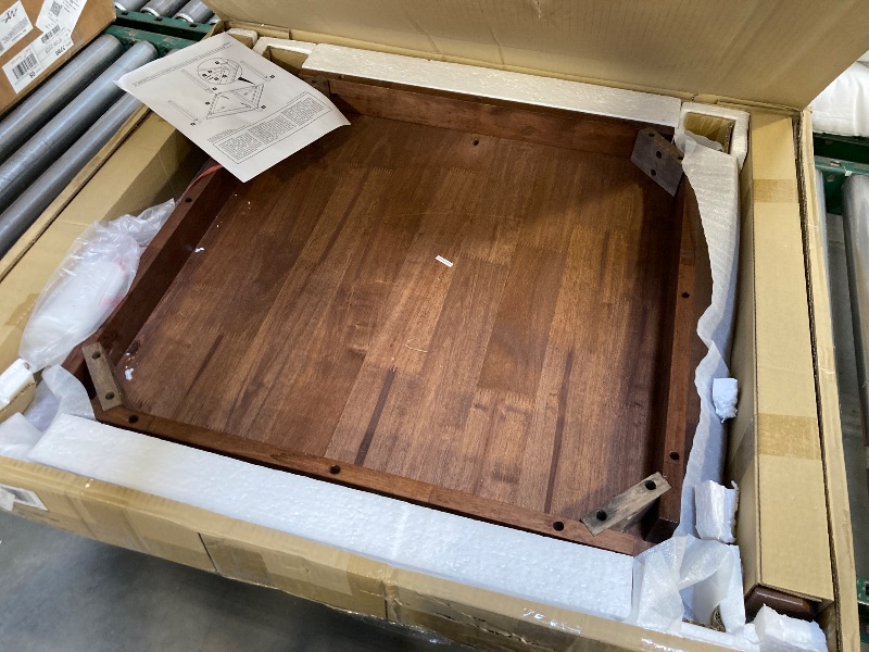 Photo 1 of 29.13 X 29.53 X 29.53 in. Kingsgate Dining Table Routed with Tapered Leg, Walnut