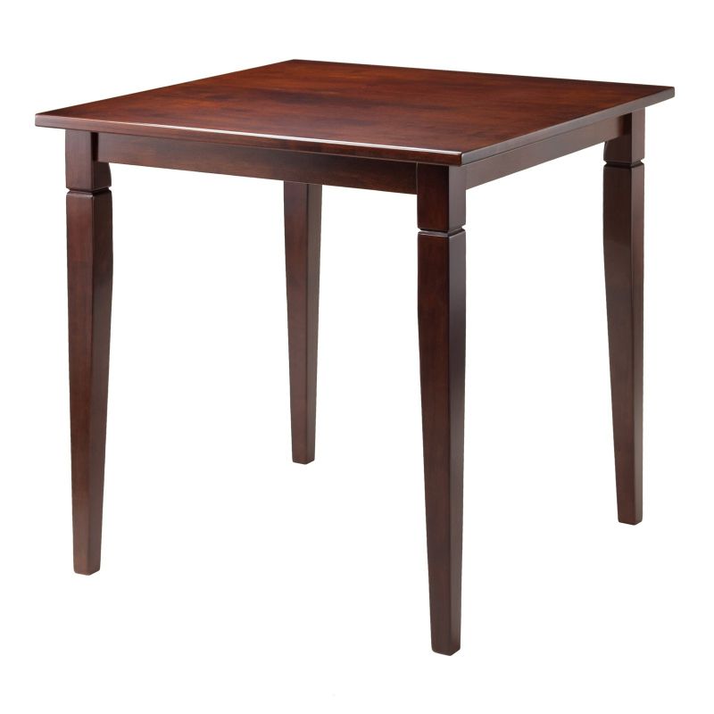 Photo 1 of 29.13 X 29.53 X 29.53 in. Kingsgate Dining Table Routed with Tapered Leg, Walnut