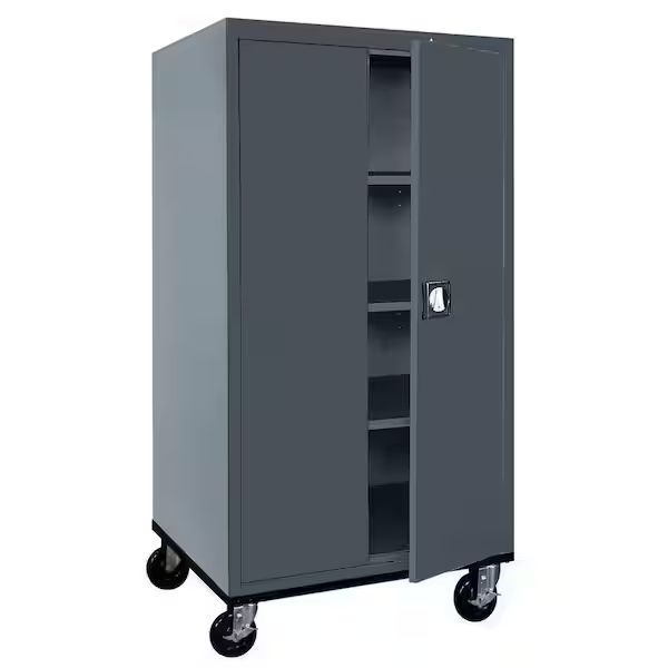 Photo 1 of Elite Transport Series ( 36 in. W X 72 in. H X 24 in. D ) Steel Garage Freestanding Cabinet in Charcoal