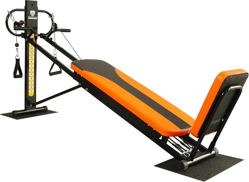 Photo 1 of  Multifunctional Home Gym System Workout Station with 15 Resistance Levels, Comes with Resistance Bands and Floor Mats 