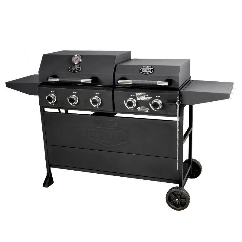 Photo 1 of Expert Grill EX5502638816005 5 Burner Combination Propane Gas Grill and Propane Griddle, Black