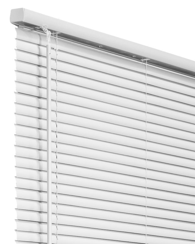 Photo 1 of  White Cordless Room Darkening Vinyl Mini Blind with 1 in. - 59 in. W X 72 in. L 