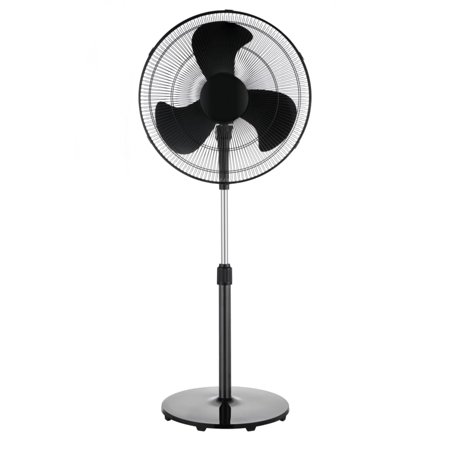 Photo 1 of  Mainstays 18 Fan Head 48 Tall 3-Speed Oscillating Pedestal Fan with Tilt Adjustable Fan Head Black New 
