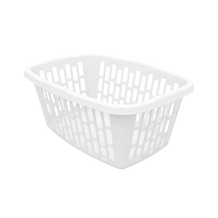 Photo 1 of Mainstays 1.5 Bushel Rectangular Laundry Basket, White, PACK OF 4