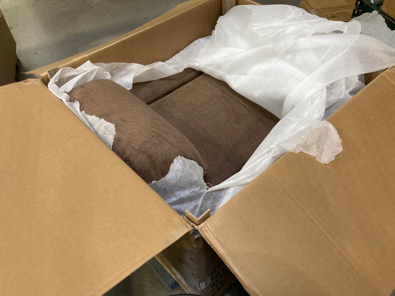 Photo 1 of AndMakers 38.5 in. W Brown Corduroy Manual Recliner